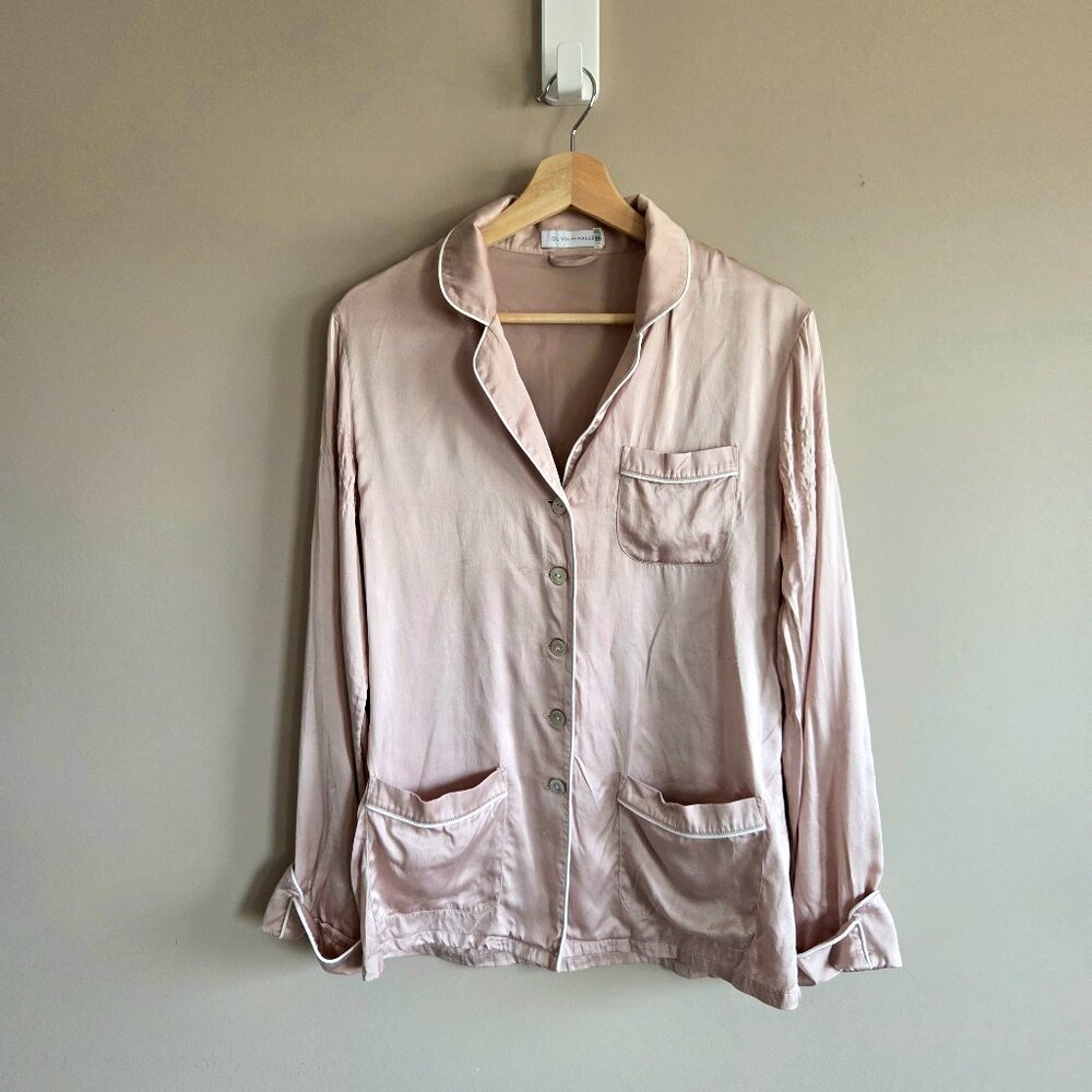 Olivia Von Halle 100% silk Pajama top. AS IS.